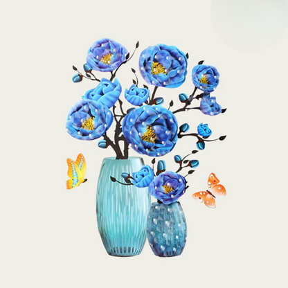 Wall Stickers Floral & Butterfly Self-Adhesive & Repositionable