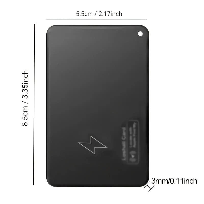 Wallet Tracking Card Ultra-Thin USB Rechargeable Find My Compatible