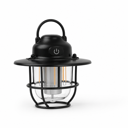 Retro Metal Warm/Cool LED Camping Lantern (5–80 Hour Runtime)