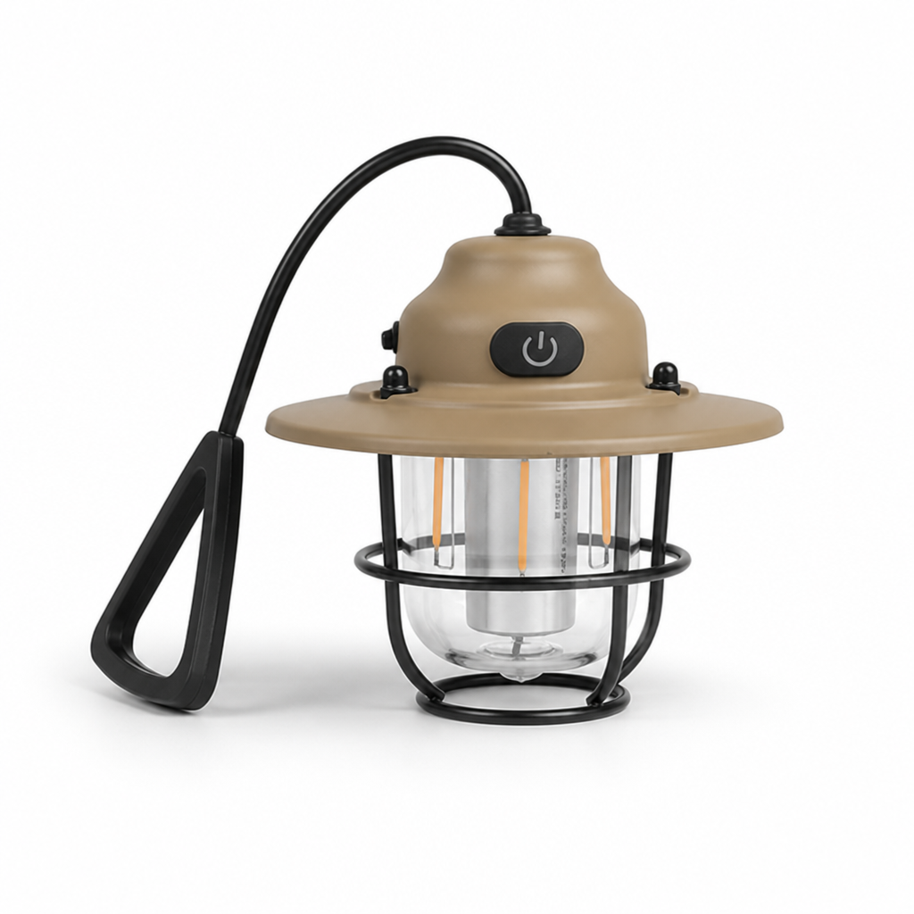 Retro Metal Warm/Cool LED Camping Lantern (5–80 Hour Runtime)