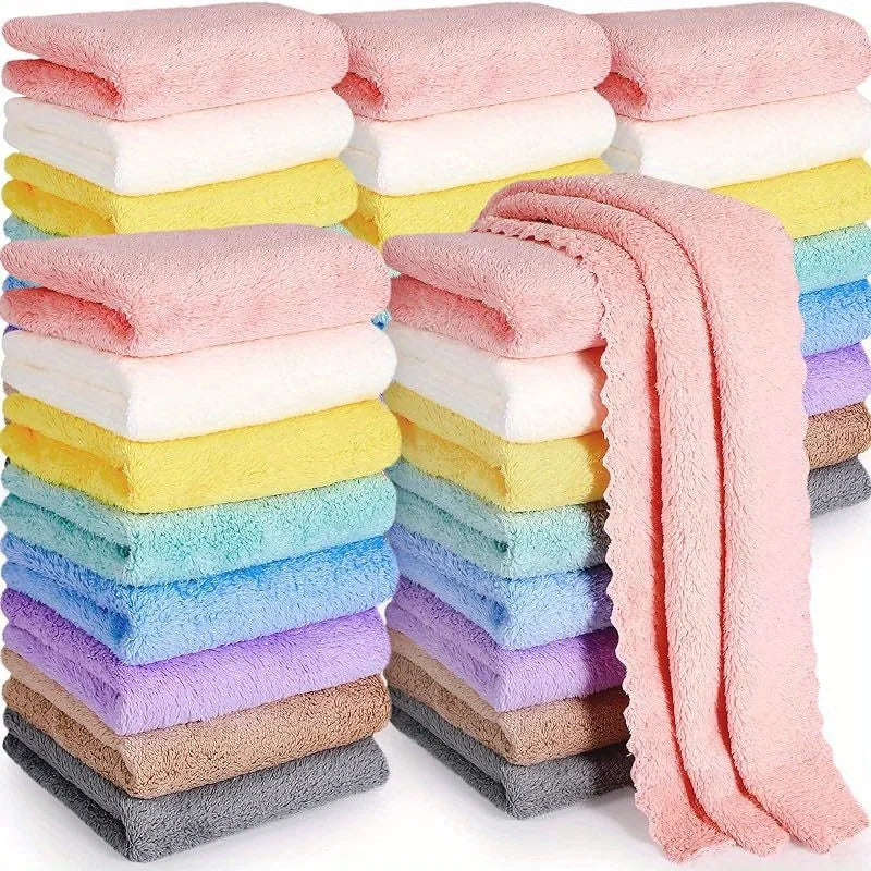 Washcloth Set 20-Piece Quick-Drying Polyester Lint-Free