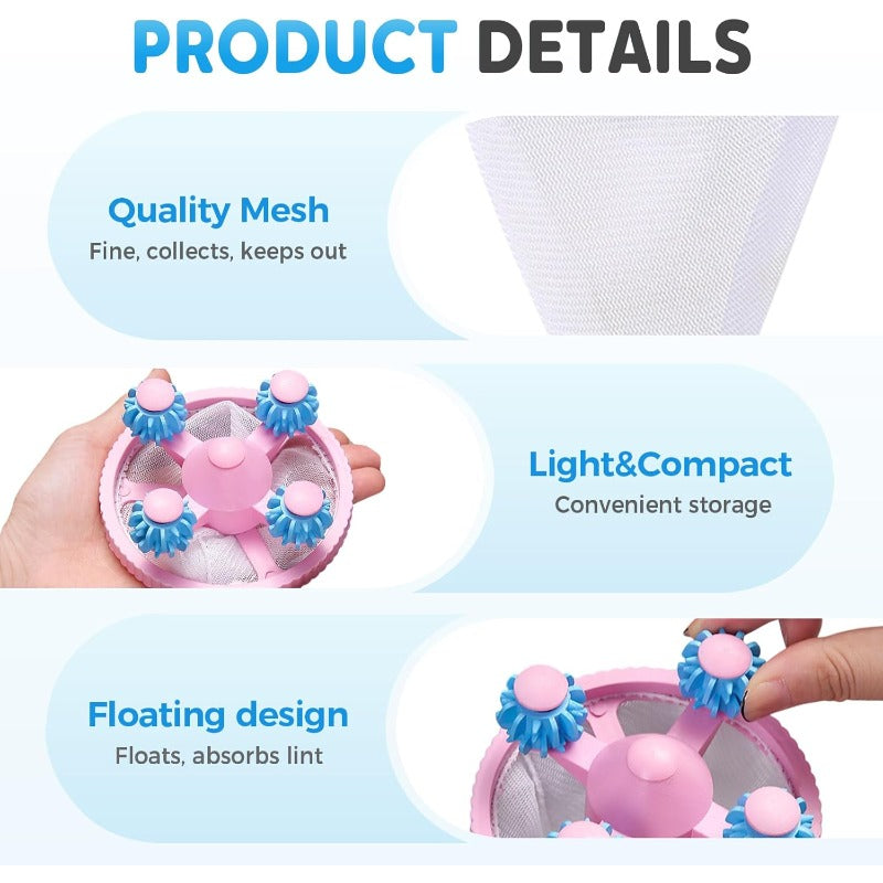 Washing Machine Lint Filter Floating Mesh Reusable 1000 Washes
