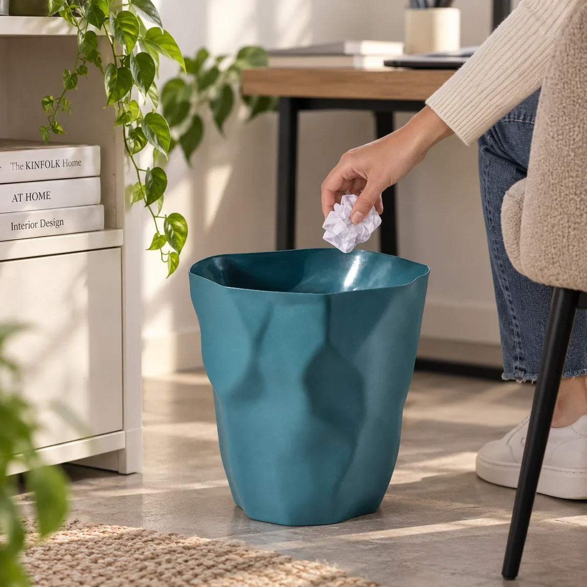 Waste Bin Irregular Shape Space-Saving 12L