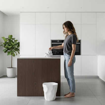 Wastebasket Space-Saving Irregular Shape Polypropylene