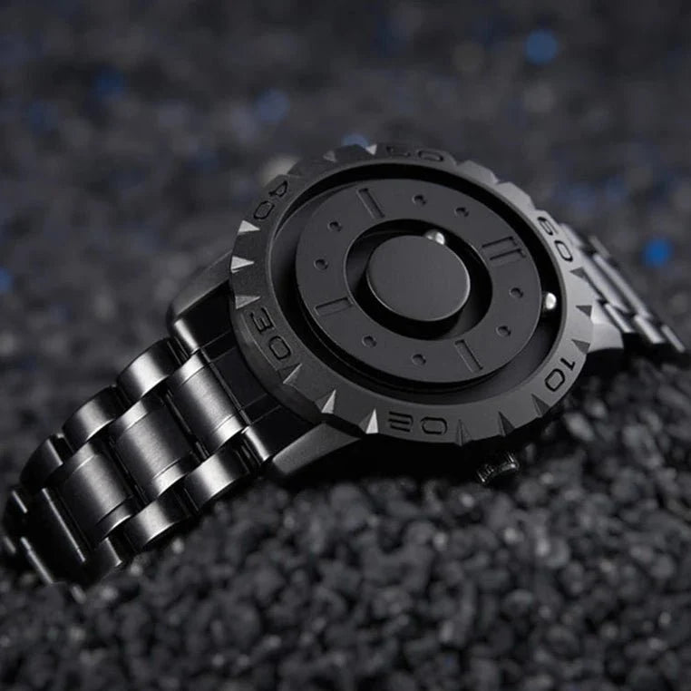 Watch Magnetic Ball Display Stainless Steel Mesh Strap
