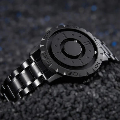 Watch Magnetic Ball Display Stainless Steel Mesh Strap