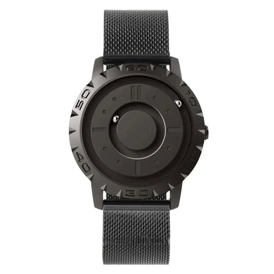 Watch Magnetic Ball Display Stainless Steel Mesh Strap