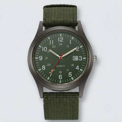 Watch Shock-Resistant Case Luminous Hands Nylon Strap