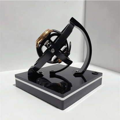 Watch Winder Wooden Case Quiet Motor Multiple Rotation Modes