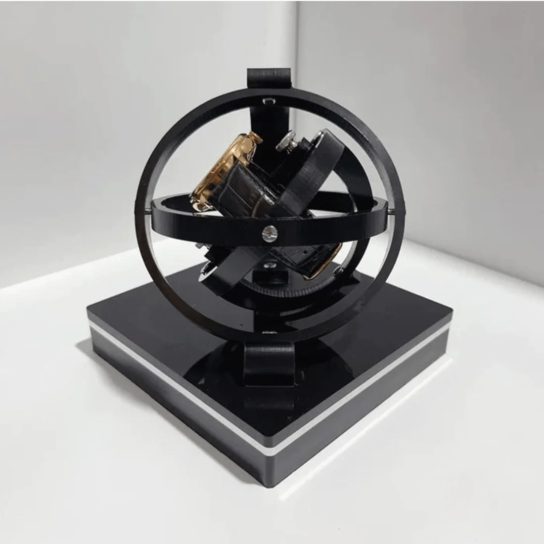 Watch Winder Wooden Case Quiet Motor Multiple Rotation Modes