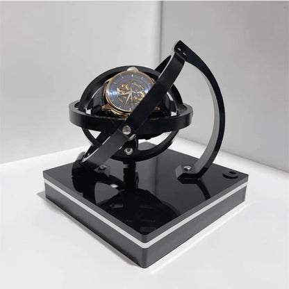 Watch Winder Wooden Case Quiet Motor Multiple Rotation Modes