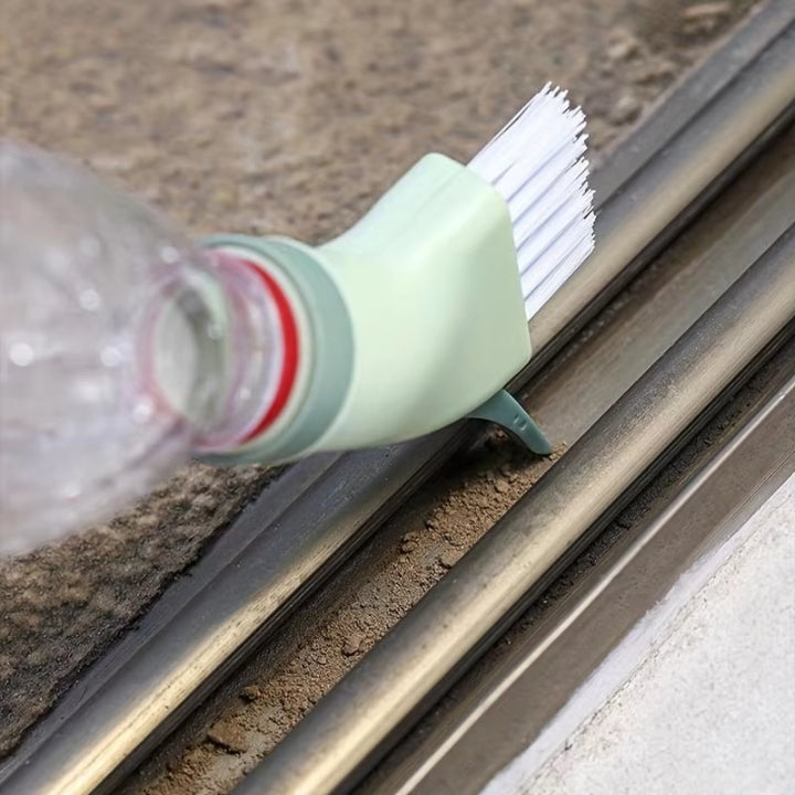 Water Bottle Brush Screw-On Water Flow Angled Head Nylon Bristles