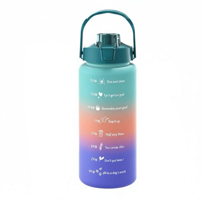 Water Bottle Gradient Leakproof Straw Lid With Time Markers