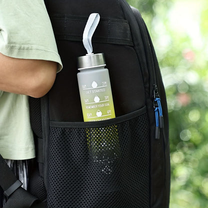 Water Bottle Gradient Leakproof Straw Lid With Time Markers