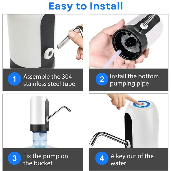 Water Dispenser Pump One-Button USB Rechargeable BPA-Free