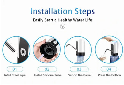 Water Dispenser Pump One-Button USB Rechargeable BPA-Free