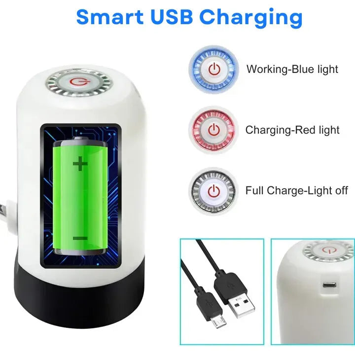 Water Dispenser Pump One-Button USB Rechargeable BPA-Free