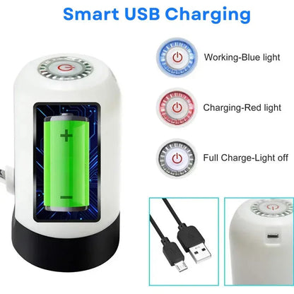 Water Dispenser Pump One-Button USB Rechargeable BPA-Free