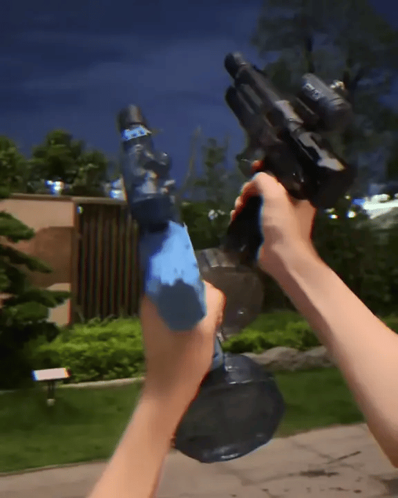 Water Gun LED Light & Silencer Removable Tank