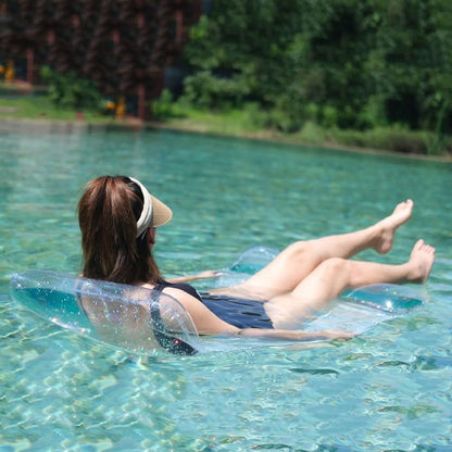 Water Hammock Inflatable With Breathable Mesh Center Foldable Design
