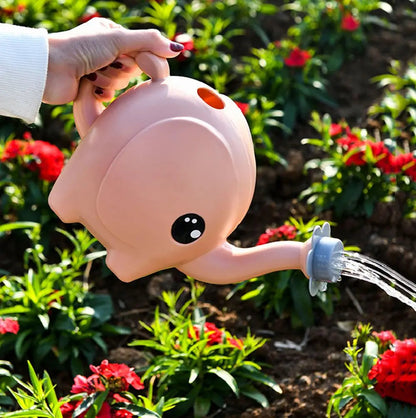 Watering Can Elephant-Shaped Removable Spray Nozzle & Wide Opening