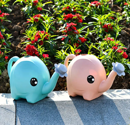 Watering Can Elephant-Shaped Removable Spray Nozzle & Wide Opening