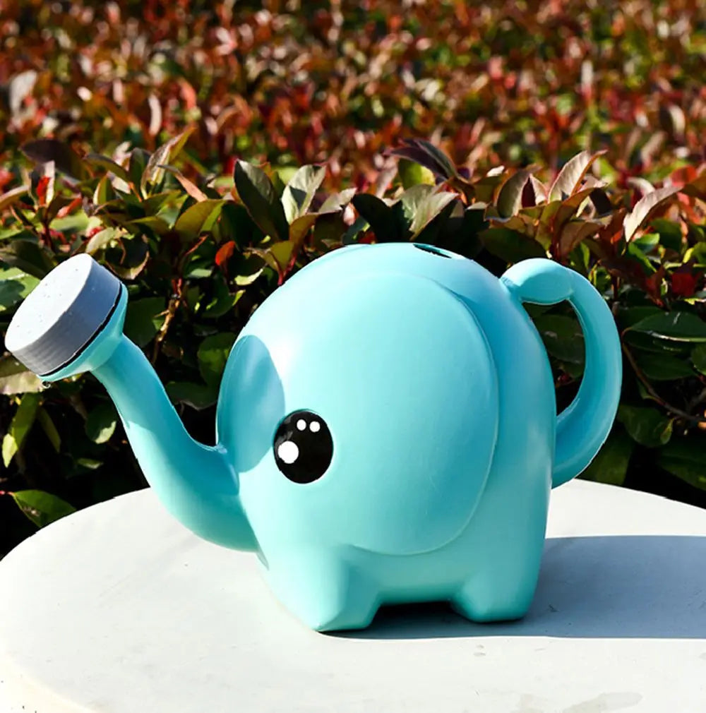 Watering Can Elephant-Shaped Removable Spray Nozzle & Wide Opening