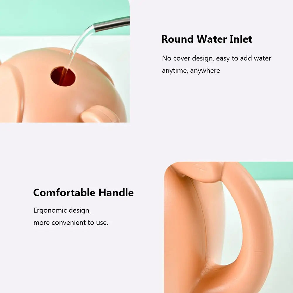 Watering Can Elephant-Shaped Removable Spray Nozzle & Wide Opening