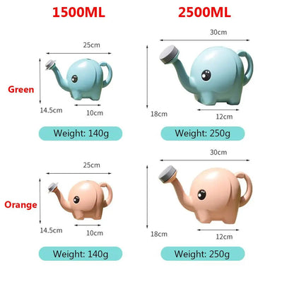 Watering Can Elephant-Shaped Removable Spray Nozzle & Wide Opening