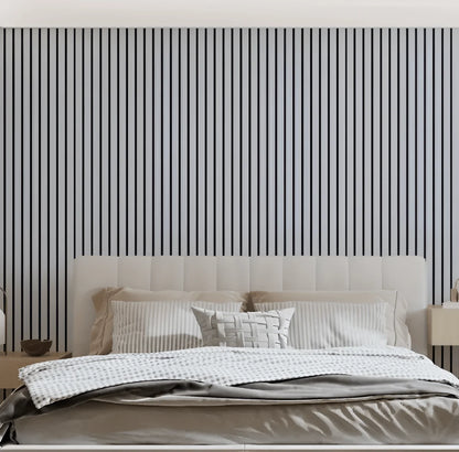 Waterproof PVC Wall Panels Featuring Wood Slat Design, 40x300 cm Roll