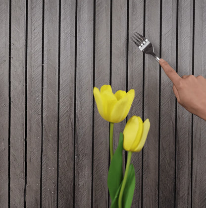Waterproof PVC Wall Panels Featuring Wood Slat Design, 40x300 cm Roll