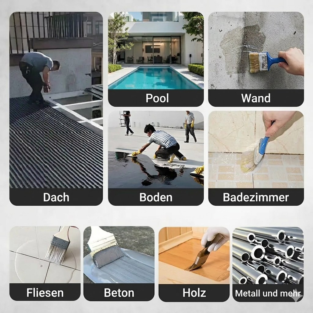 Waterproof Sealant UV-Resistant Water-Repellent Covers 613 Sq Ft