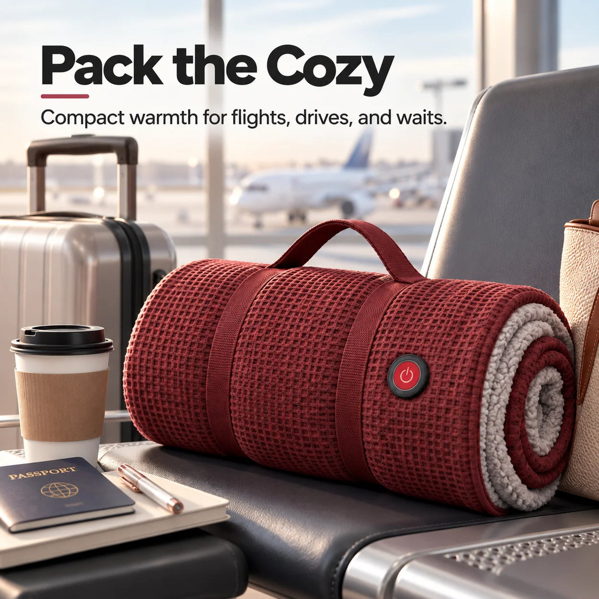 Wearable Heated Blanket Active Heating Hands-Free Comfort