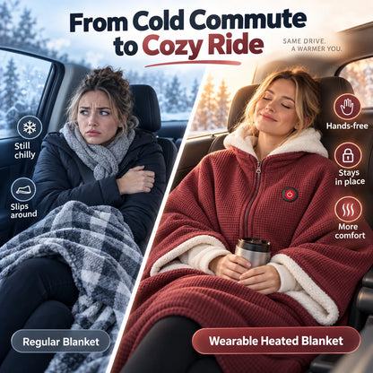 Wearable Heated Blanket Active Heating Hands-Free Comfort