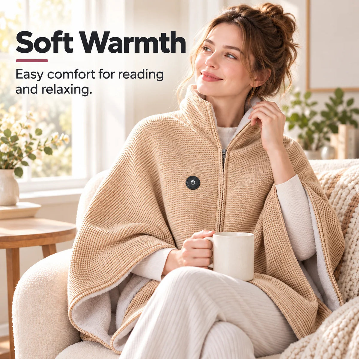 Wearable Heated Blanket Active Heating Hands-Free Comfort