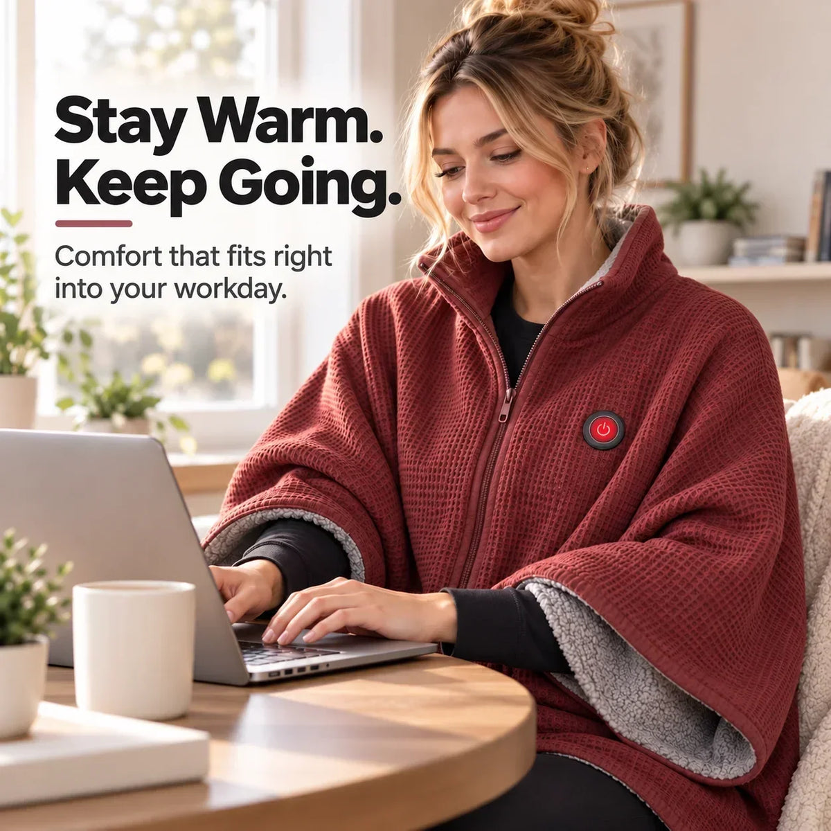 Wearable Heated Blanket USB Powered 3 Heat Settings
