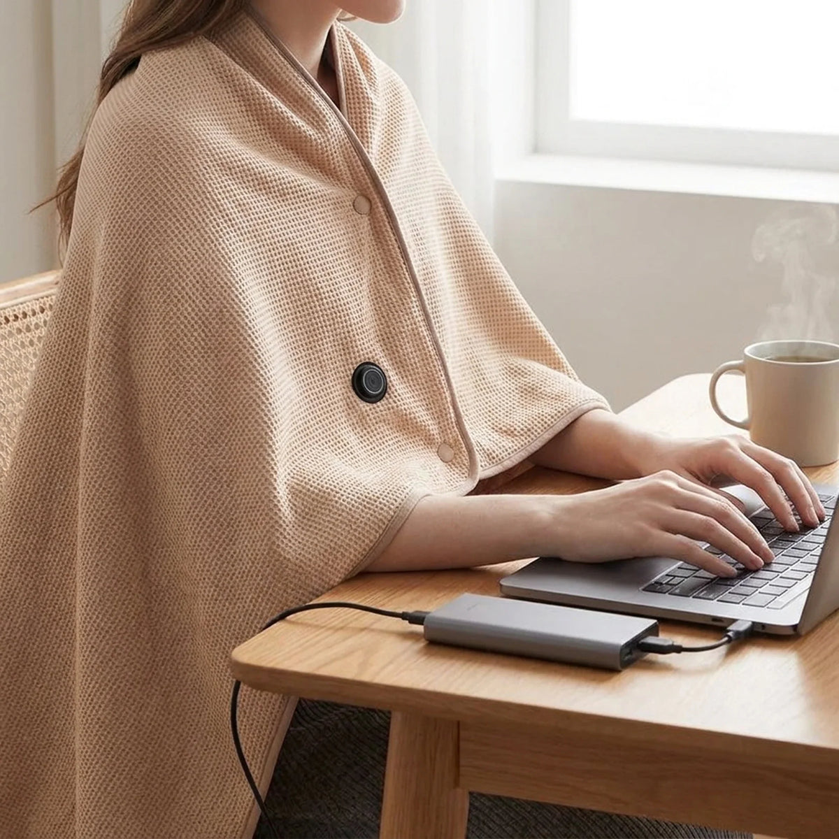 Wearable Heated Blanket USB-Powered 3 Heat Settings