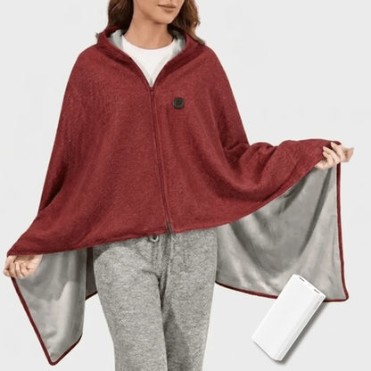 Wearable Heated Blanket USB-Powered Three Heat Levels Zipper Closure