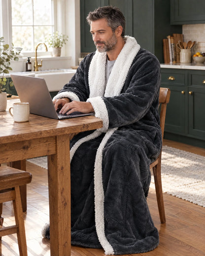 Wearable Heated Blanket With Sleeves Foot Pocket Adjustable Heat