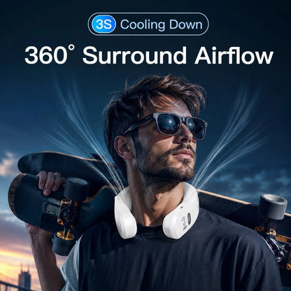 Wearable Neck Fan Cooling & Heating Rechargeable 6000 mAh