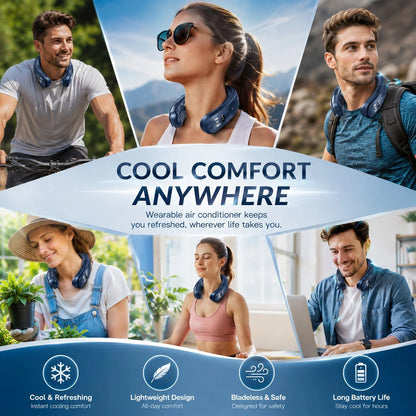 Wearable Neck Fan Cooling & Heating Rechargeable 6000 mAh
