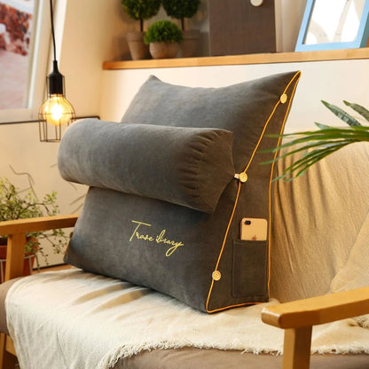 Wedge Cushion Ergonomic Back & Leg Support Washable Cover