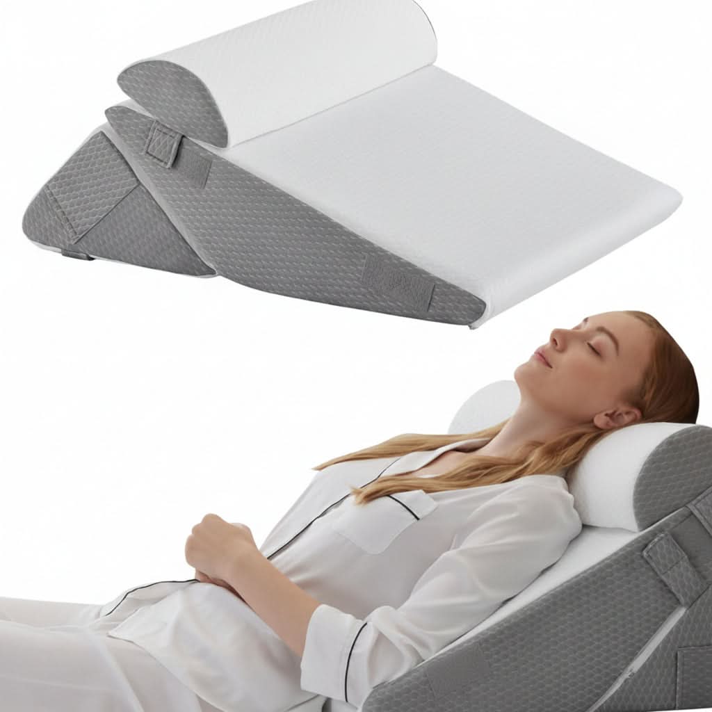 Wedge Pillow Adjustable Memory Foam Removable Breathable Cover