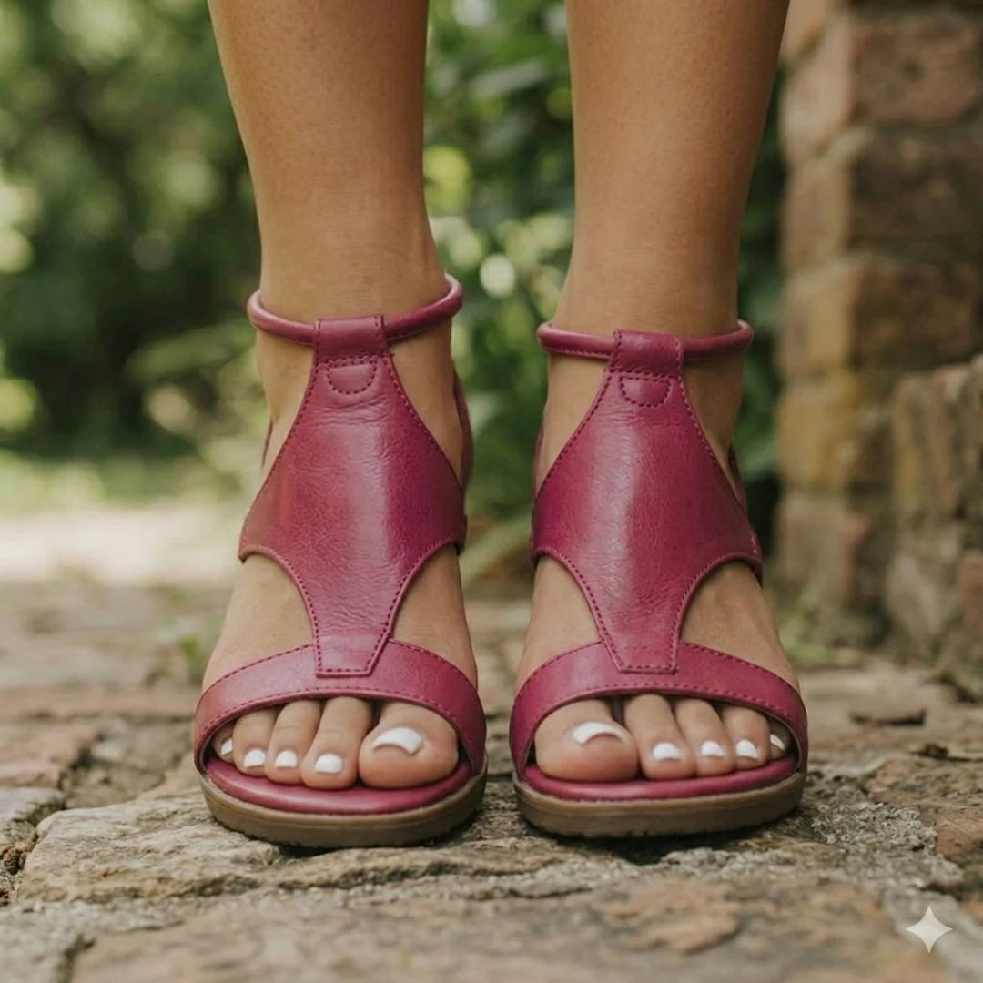 Wedge Sandals Comfort Wedge Adjustable Ankle Strap Open Toe