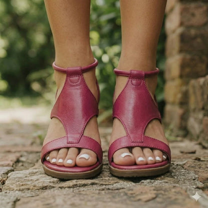 Wedge Sandals Comfort Wedge Adjustable Ankle Strap Open Toe