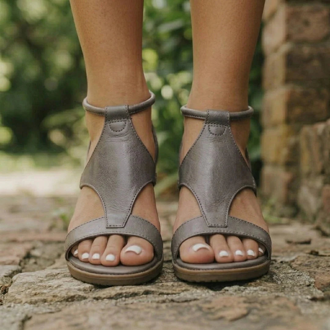 Wedge Sandals Comfort Wedge Adjustable Ankle Strap Open Toe