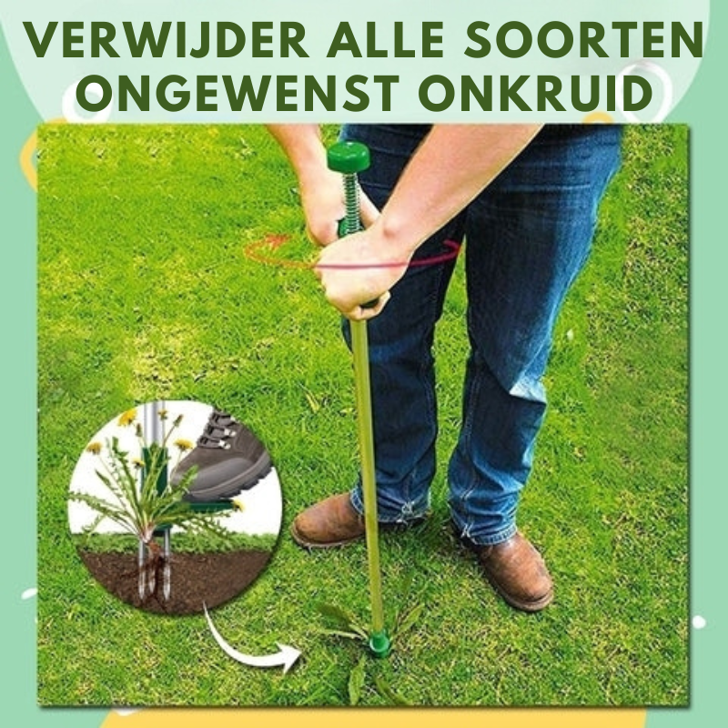 Weed Puller 3-Prong Back-Friendly Long Handle