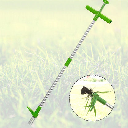 Weed Puller 38-Inch Handle Five Steel Claws Foot Pedal