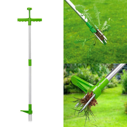 Weed Puller 38-Inch Handle Five Steel Claws Foot Pedal