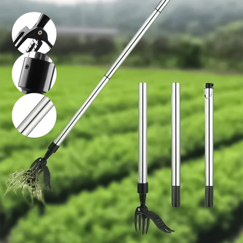 Weed Puller Telescopic Handle Stainless Steel Blade-Free